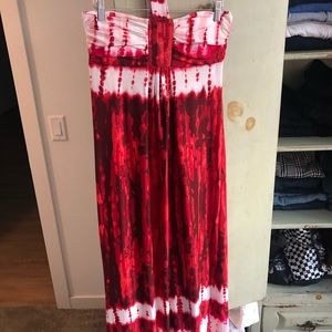 Red BP maxi dress